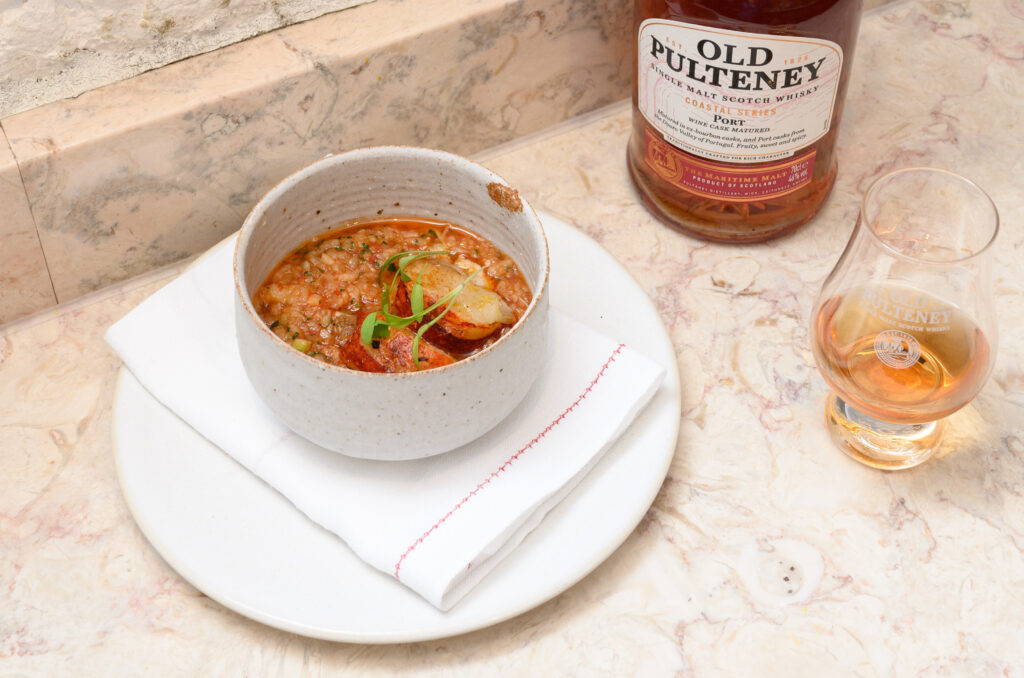 Arroz de Marisco with Lobster, Crab and Old Pulteney Port Cask whisky (serves 4 guests)